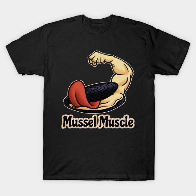 Funny Cute Mussel Muscle T-Shirt by MimimaStore